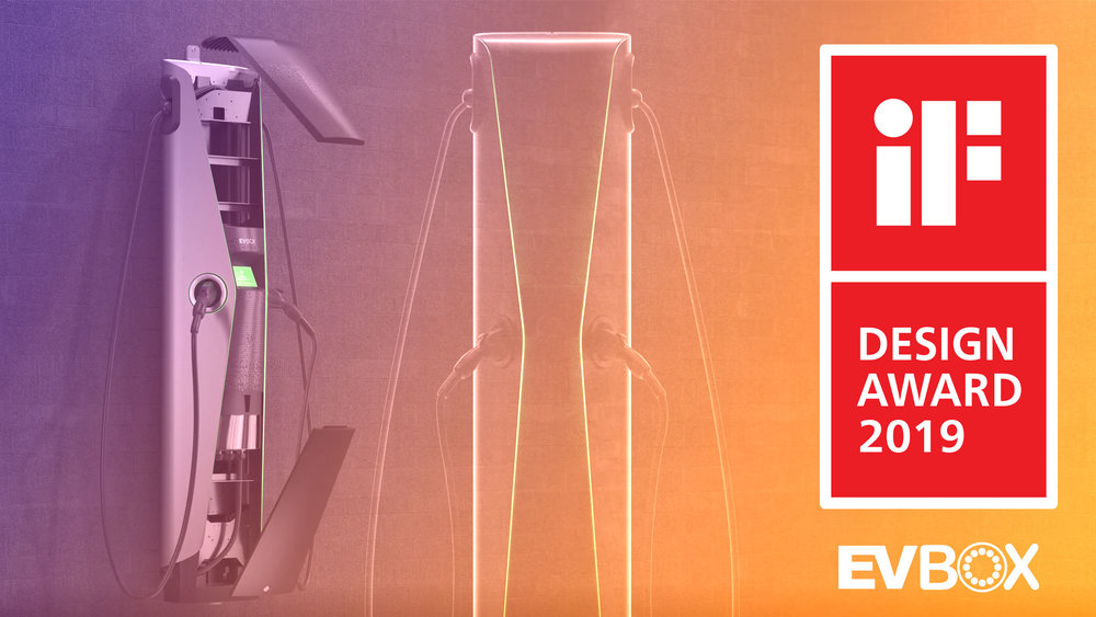 EVBox Iqon electric vehicle charging station wins internationally